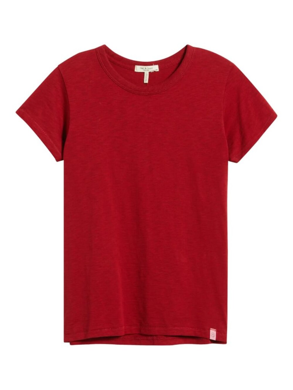 Rag & Bone The Slub Pima Cotton T-Shirt Ruby Red Size XS Casual Basic Capsule